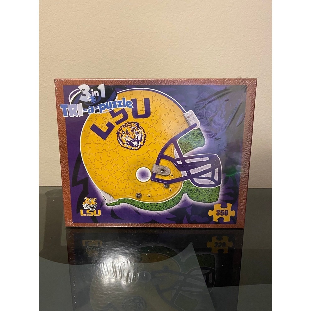 LOUISIANA STATE UNIVERSITY COLLEGE FOOTBALL 3 IN 1 TRI-A-PUZZLE-LSU-TITIGERS-FAN